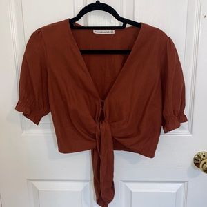 Abercrombie burnt orange top size medium